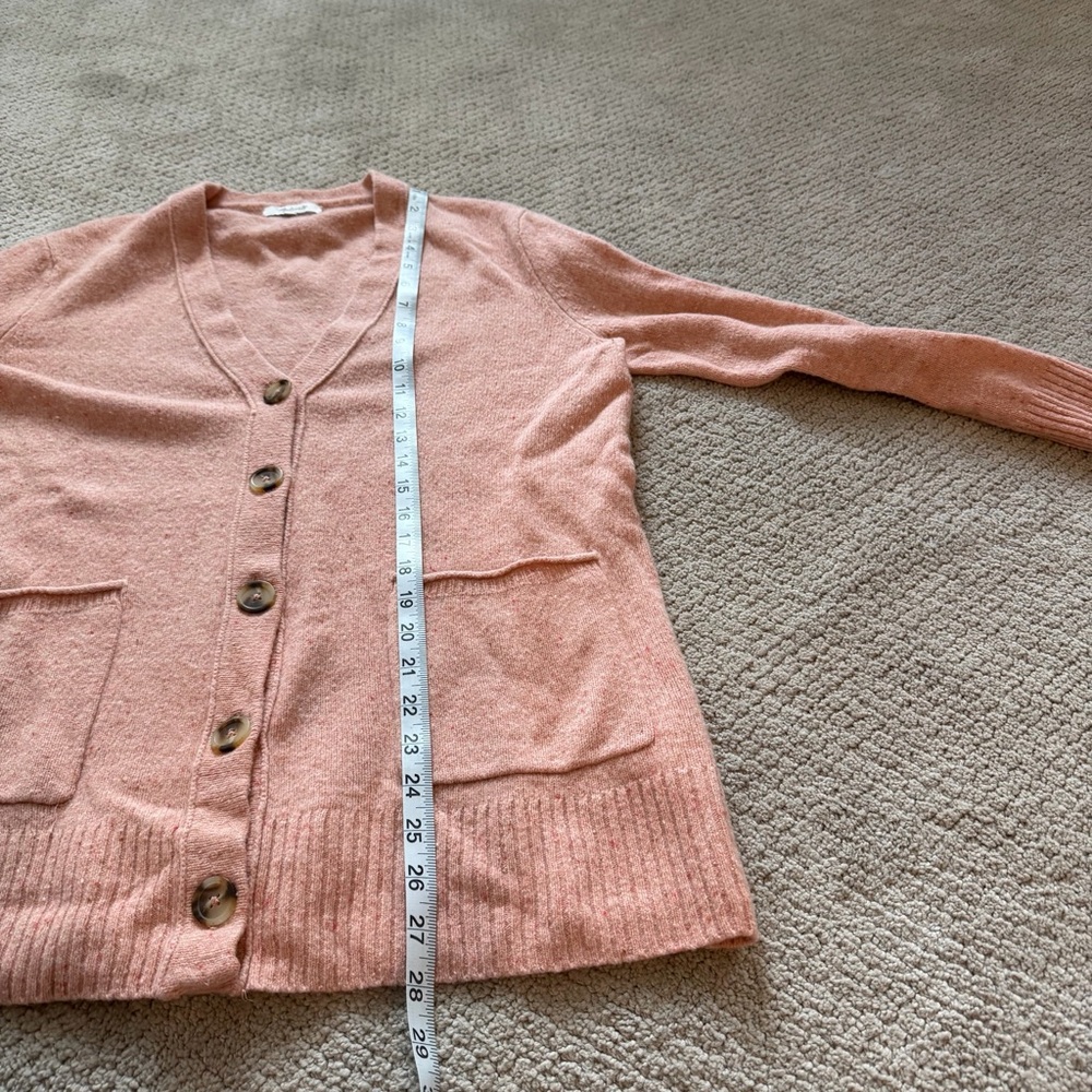 Madewell Pink Cardigan Sweater, Size M - Picture 7 of 7
